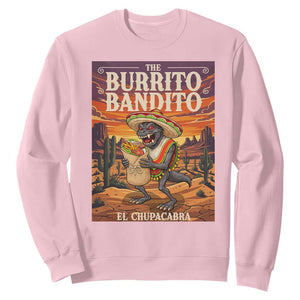 Funny El Chupacabra Burrito Bandito Sweatshirt Cinco De Mayo Gift TS12 Light Pink Print Your Wear