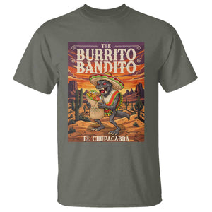 Funny El Chupacabra Burrito Bandito T Shirt Cinco De Mayo Gift TS12 Military Green Print Your Wear