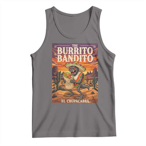 Funny El Chupacabra Burrito Bandito Tank Top Cinco De Mayo Gift TS12 Deep Heather Print Your Wear