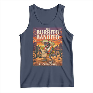 Funny El Chupacabra Burrito Bandito Tank Top Cinco De Mayo Gift TS12 Navy Print Your Wear