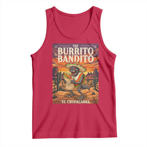 Funny El Chupacabra Burrito Bandito Tank Top Cinco De Mayo Gift TS12 Red Print Your Wear