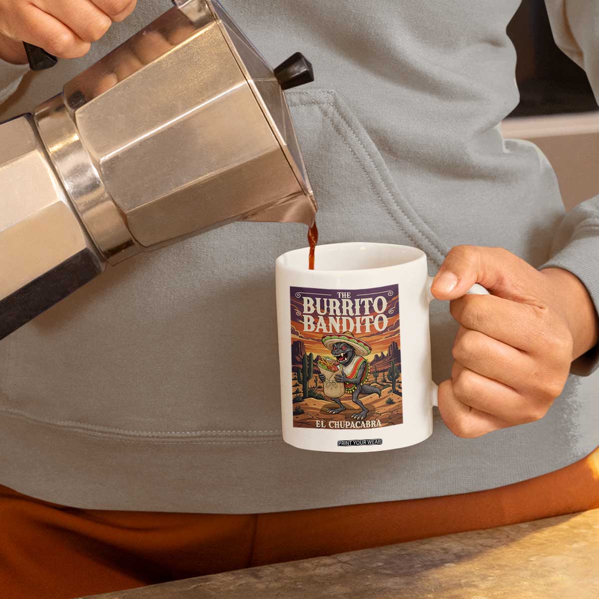 Funny El Chupacabra Burrito Bandito Coffee Mug Cinco De Mayo Gift TS12 Print Your Wear
