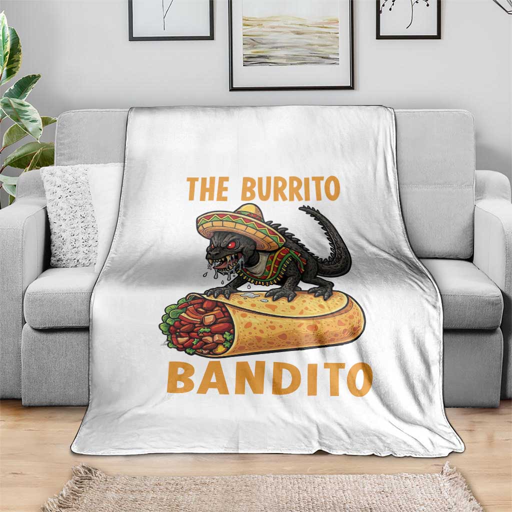 Funny Cinco De Mayo Chupacabra Throw Blanket The Burrito Bandito TS12 Print Your Wear