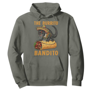 Funny Cinco De Mayo Chupacabra Hoodie The Burrito Bandito TS12 Military Green Print Your Wear