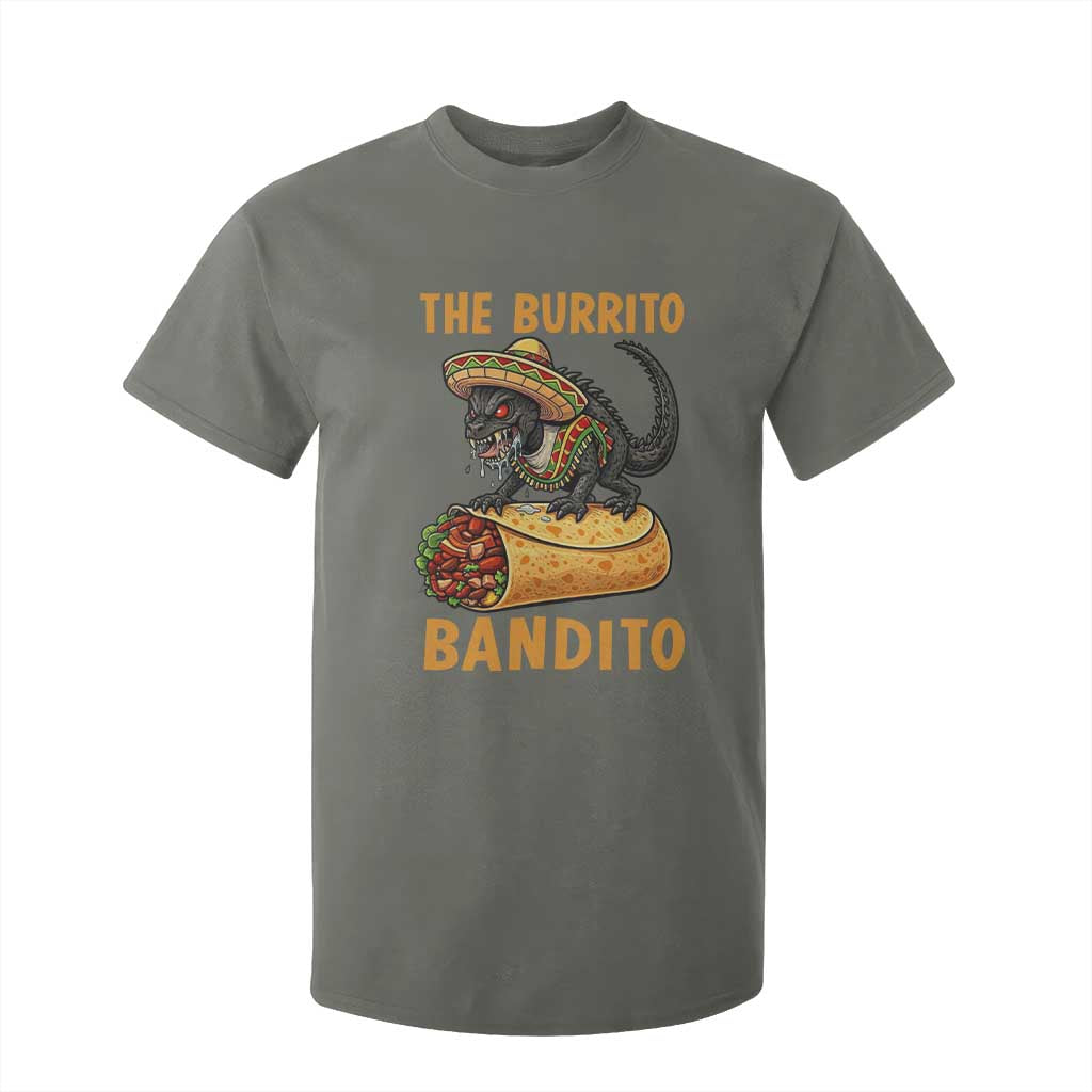 Funny Cinco De Mayo Chupacabra T Shirt For Kid The Burrito Bandito TS12 Military Green Print Your Wear