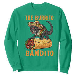 Funny Cinco De Mayo Chupacabra Sweatshirt The Burrito Bandito TS12 Irish Green Print Your Wear