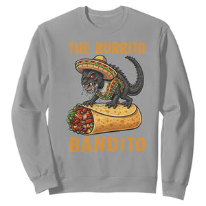Funny Cinco De Mayo Chupacabra Sweatshirt The Burrito Bandito TS12 Sport Gray Print Your Wear