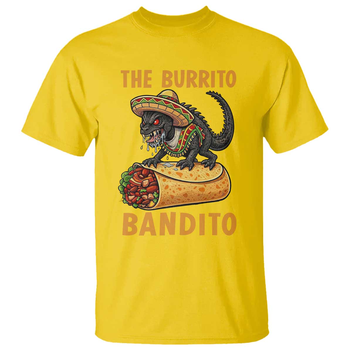 Funny Cinco De Mayo Chupacabra T Shirt The Burrito Bandito TS12 Daisy Print Your Wear