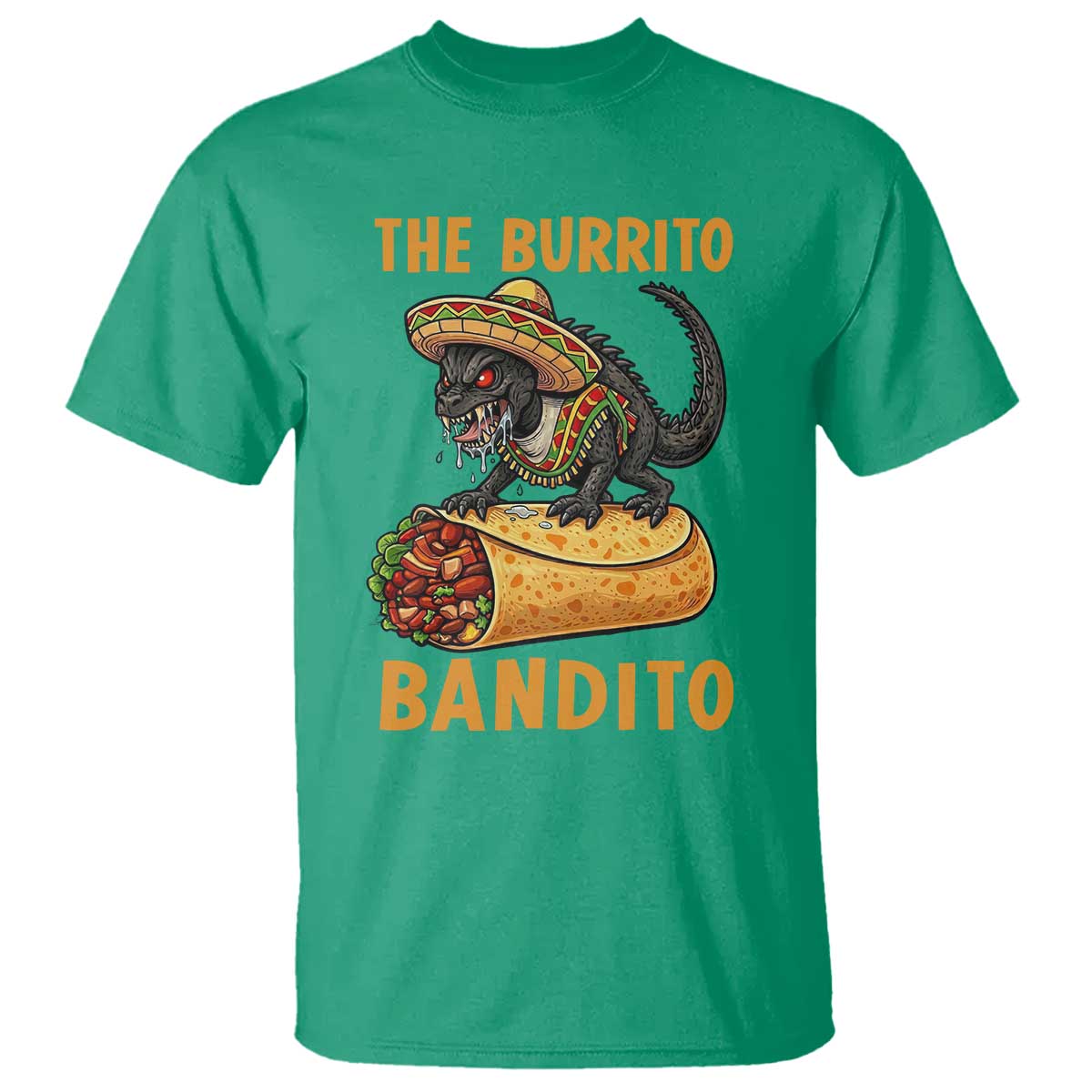 Funny Cinco De Mayo Chupacabra T Shirt The Burrito Bandito TS12 Irish Green Print Your Wear