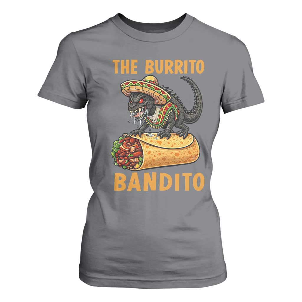 Funny Cinco De Mayo Chupacabra T Shirt For Women The Burrito Bandito TS12 Charcoal Print Your Wear