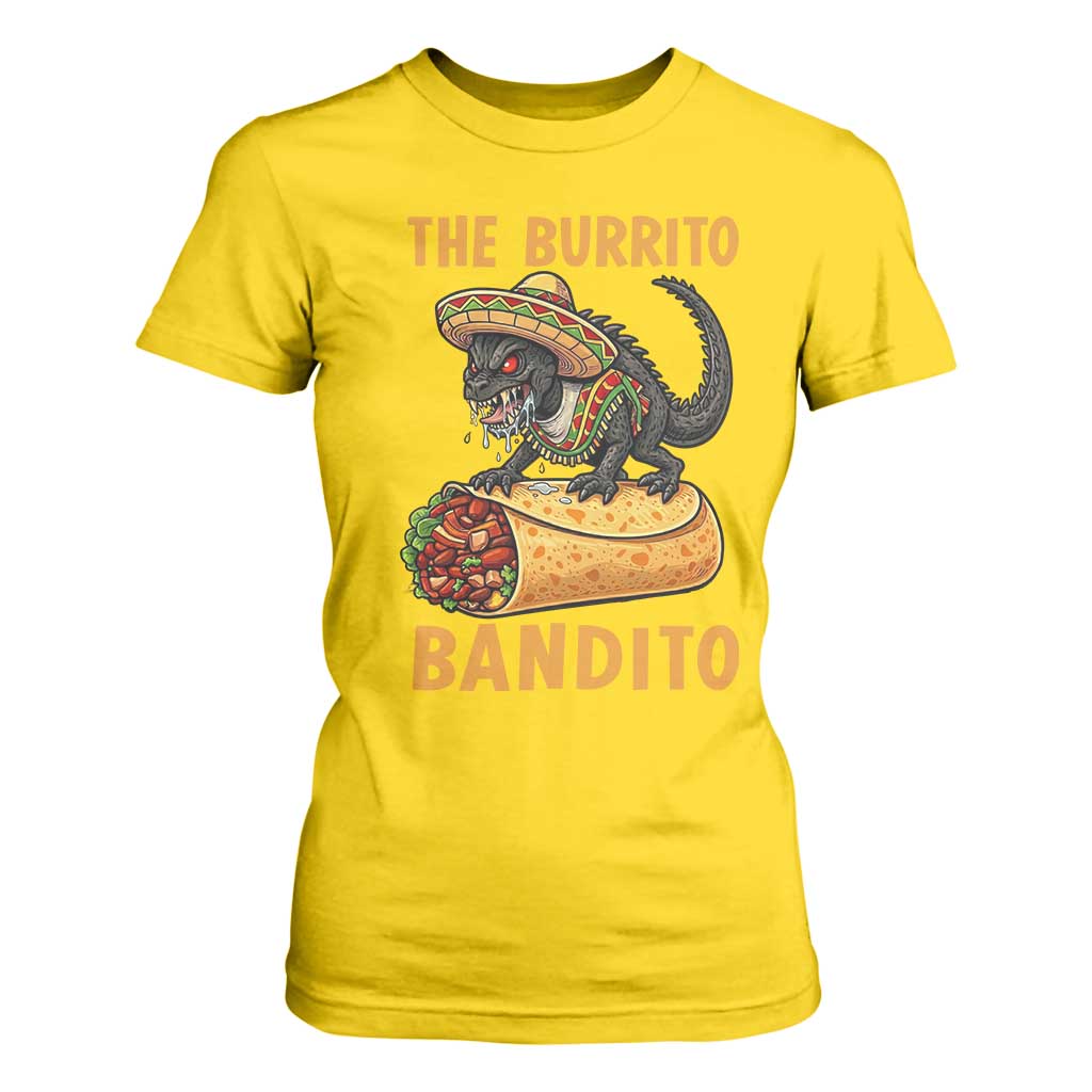 Funny Cinco De Mayo Chupacabra T Shirt For Women The Burrito Bandito TS12 Daisy Print Your Wear