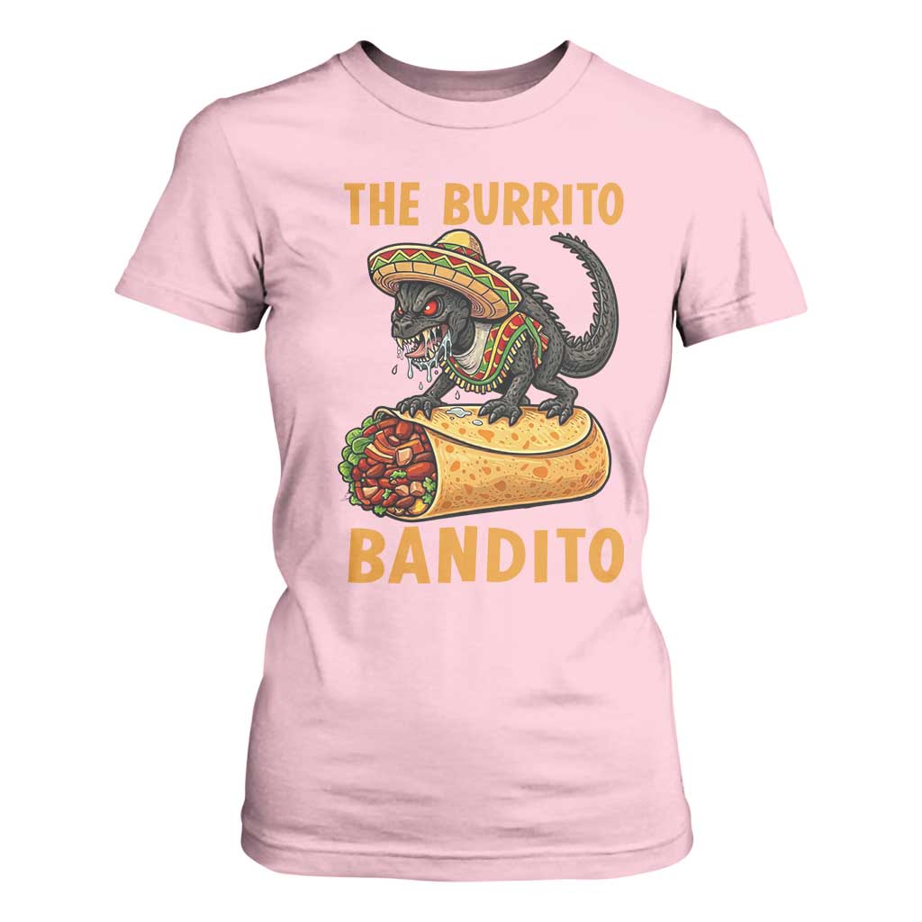Funny Cinco De Mayo Chupacabra T Shirt For Women The Burrito Bandito TS12 Light Pink Print Your Wear