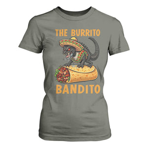 Funny Cinco De Mayo Chupacabra T Shirt For Women The Burrito Bandito TS12 Military Green Print Your Wear
