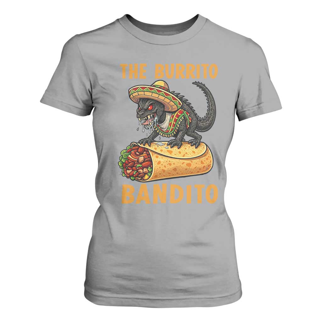 Funny Cinco De Mayo Chupacabra T Shirt For Women The Burrito Bandito TS12 Sport Gray Print Your Wear