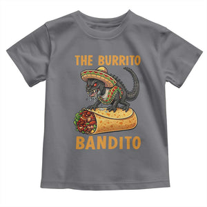 Funny Cinco De Mayo Chupacabra Toddler T Shirt The Burrito Bandito TS12 Charcoal Print Your Wear