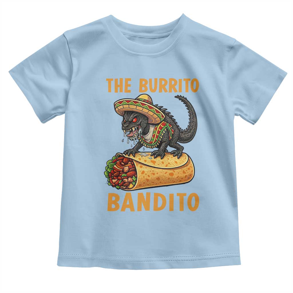 Funny Cinco De Mayo Chupacabra Toddler T Shirt The Burrito Bandito TS12 Light Blue Print Your Wear