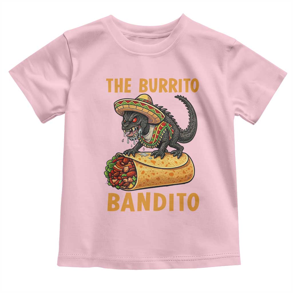 Funny Cinco De Mayo Chupacabra Toddler T Shirt The Burrito Bandito TS12 Light Pink Print Your Wear