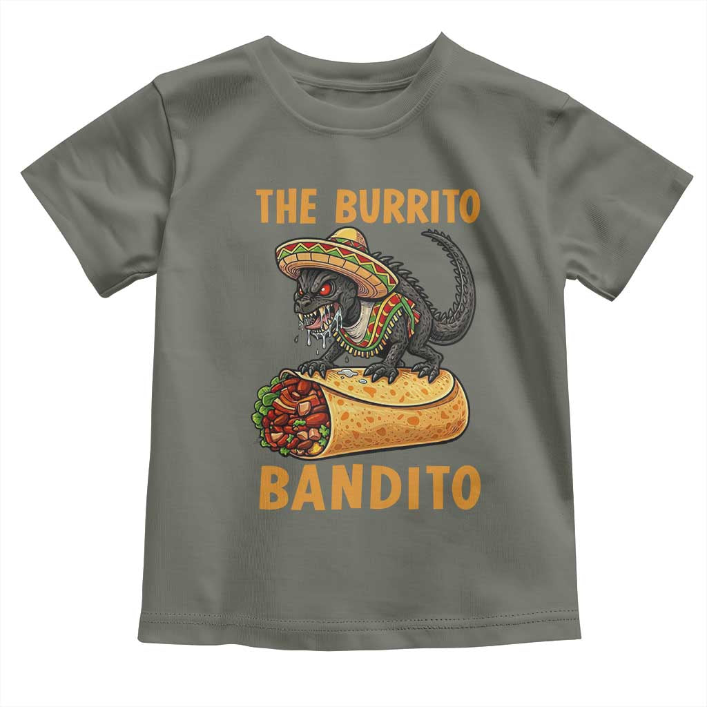 Funny Cinco De Mayo Chupacabra Toddler T Shirt The Burrito Bandito TS12 Military Green Print Your Wear