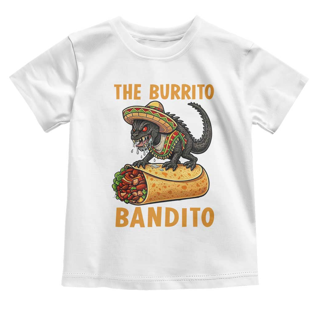 Funny Cinco De Mayo Chupacabra Toddler T Shirt The Burrito Bandito TS12 White Print Your Wear