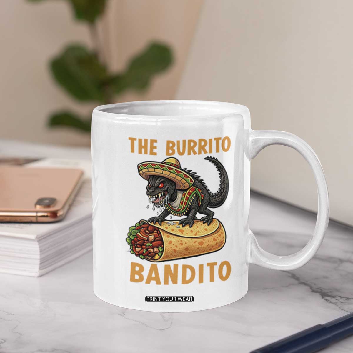 Funny Cinco De Mayo Chupacabra Coffee Mug The Burrito Bandito TS12 Print Your Wear