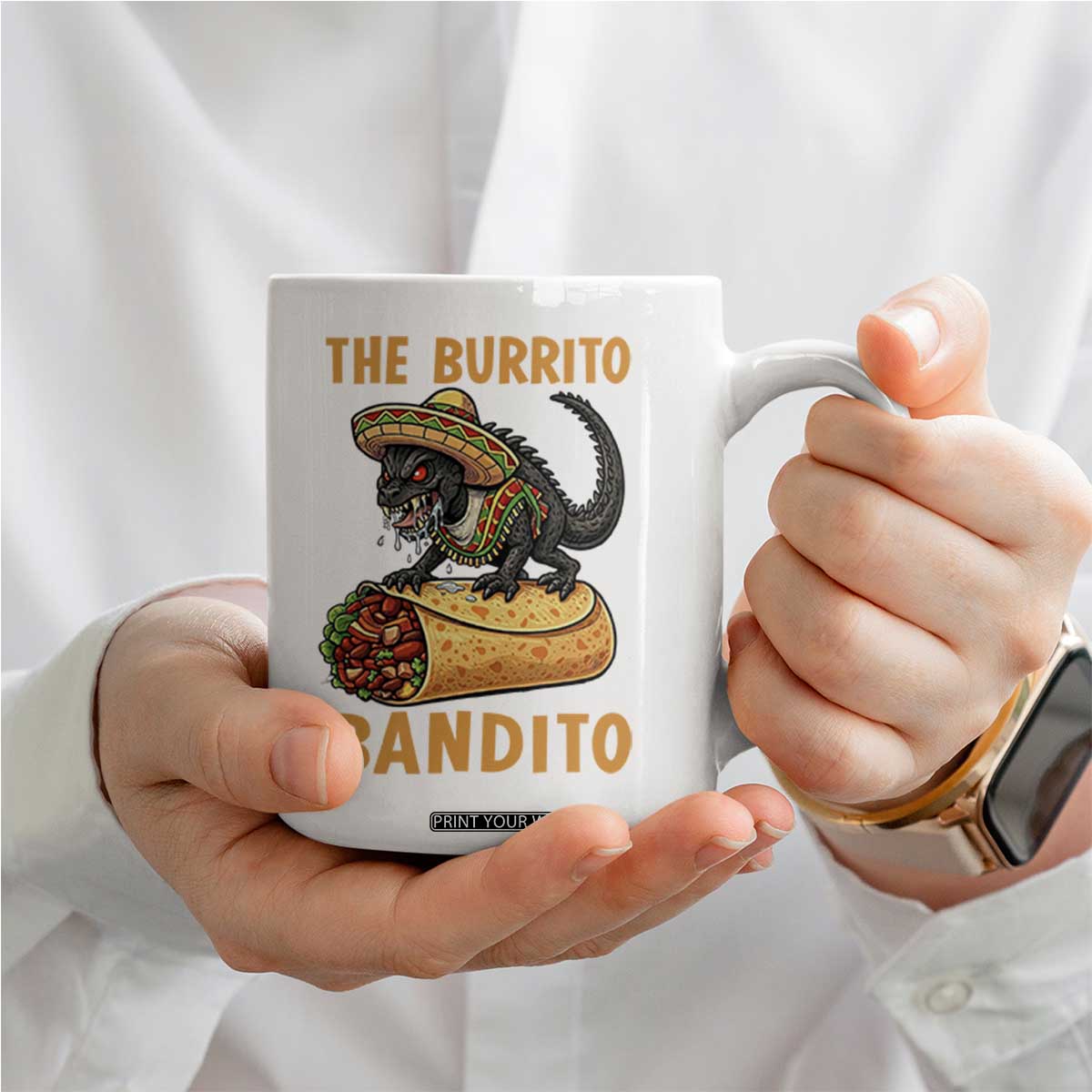 Funny Cinco De Mayo Chupacabra Coffee Mug The Burrito Bandito TS12 Print Your Wear