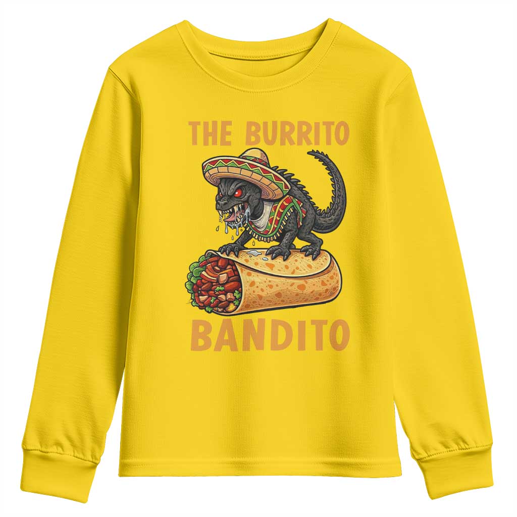 Funny Cinco De Mayo Chupacabra Youth Sweatshirt The Burrito Bandito TS12 Daisy Print Your Wear