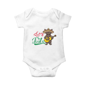 Funny Cinco De Mayo Chupacabra Baby Onesie Lets Fiesta TS12 White Print Your Wear