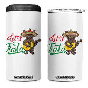 Funny Cinco De Mayo Chupacabra 4 in 1 Can Cooler Tumbler Lets Fiesta TS12 One Size: 16 oz White Print Your Wear