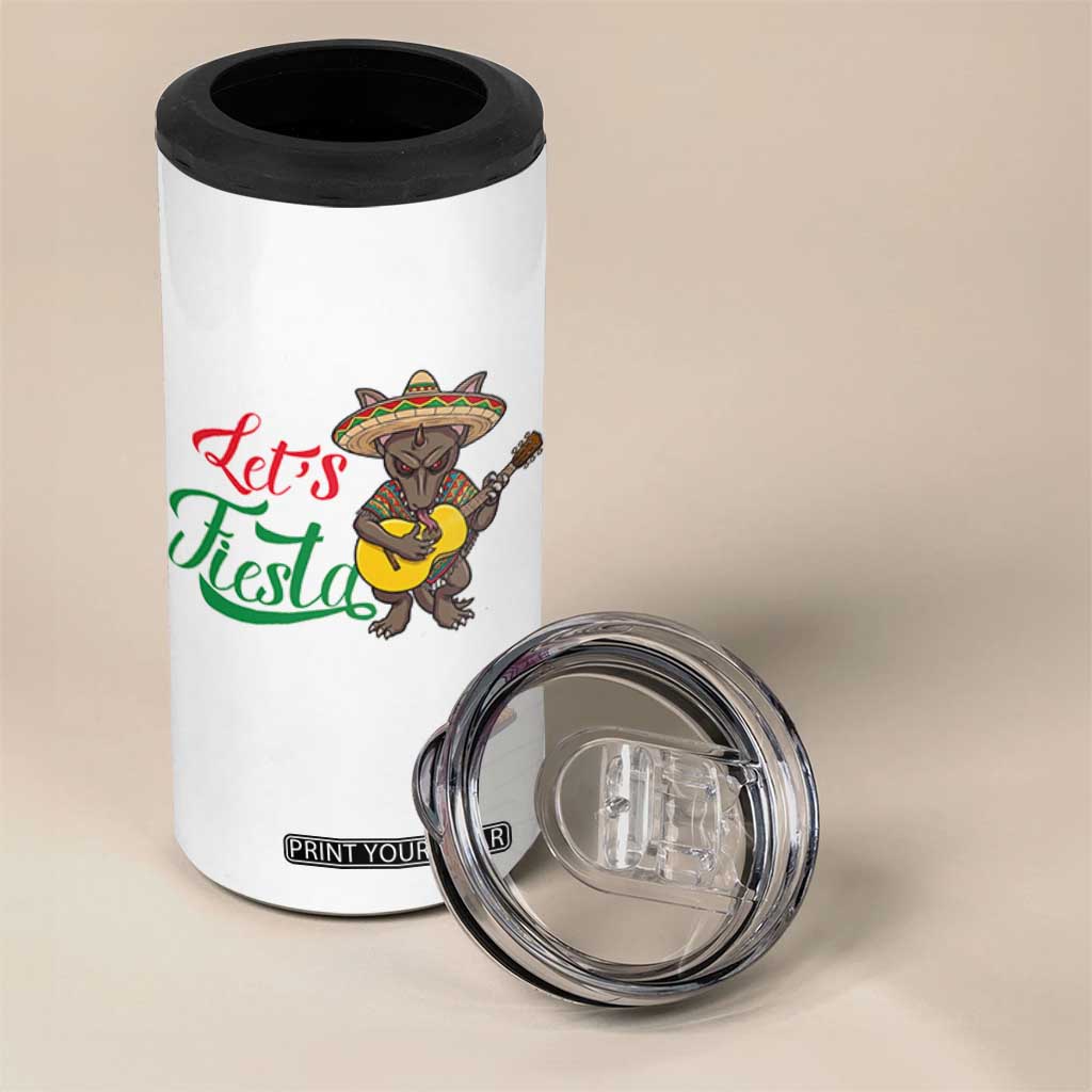 Funny Cinco De Mayo Chupacabra 4 in 1 Can Cooler Tumbler Lets Fiesta TS12 Print Your Wear