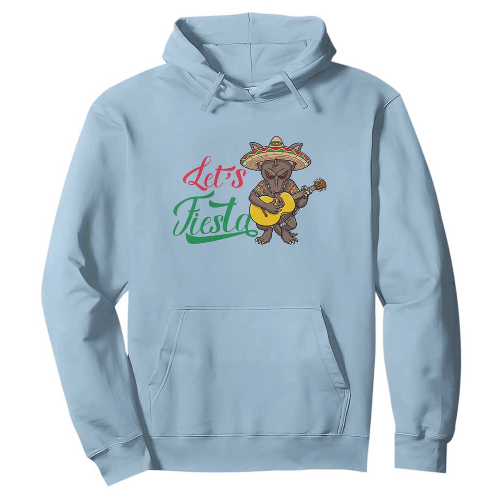 Funny Cinco De Mayo Chupacabra Hoodie Lets Fiesta TS12 Light Blue Print Your Wear