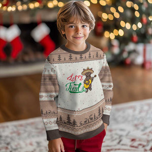 Funny Cinco De Mayo Chupacabra Ugly Christmas Sweater Lets Fiesta TS12 Mocha Mousse Print Your Wear