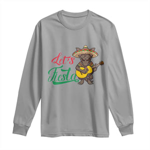 Funny Cinco De Mayo Chupacabra Long Sleeve Shirt Lets Fiesta TS12 Sport Gray Print Your Wear