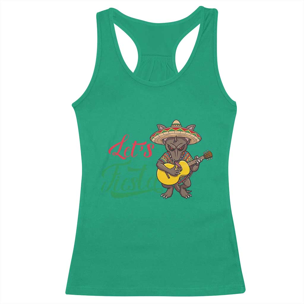 Funny Cinco De Mayo Chupacabra Racerback Tank Top Lets Fiesta TS12 Irish Green Print Your Wear