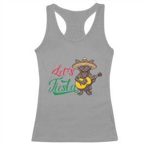 Funny Cinco De Mayo Chupacabra Racerback Tank Top Lets Fiesta TS12 Sport Gray Print Your Wear