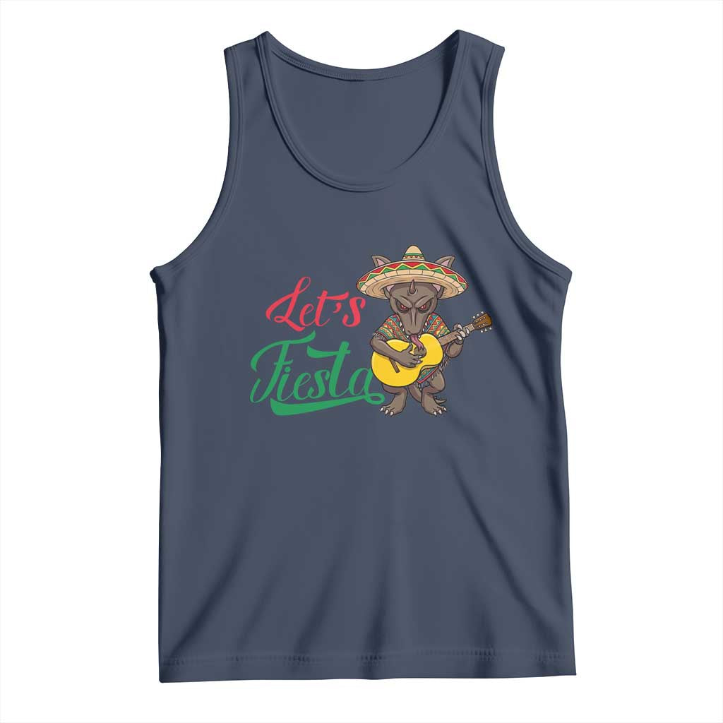 Funny Cinco De Mayo Chupacabra Tank Top Lets Fiesta TS12 Navy Print Your Wear