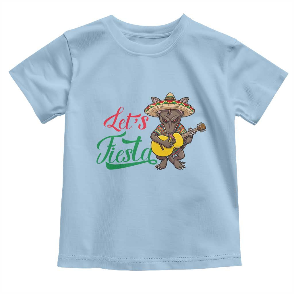 Funny Cinco De Mayo Chupacabra Toddler T Shirt Lets Fiesta TS12 Light Blue Print Your Wear
