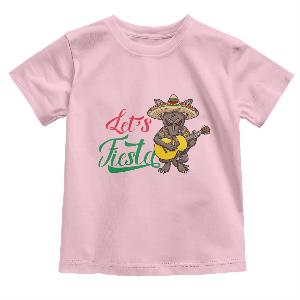 Funny Cinco De Mayo Chupacabra Toddler T Shirt Lets Fiesta TS12 Light Pink Print Your Wear