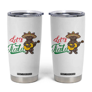 Funny Cinco De Mayo Chupacabra Tumbler Cup Lets Fiesta TS12 White Print Your Wear