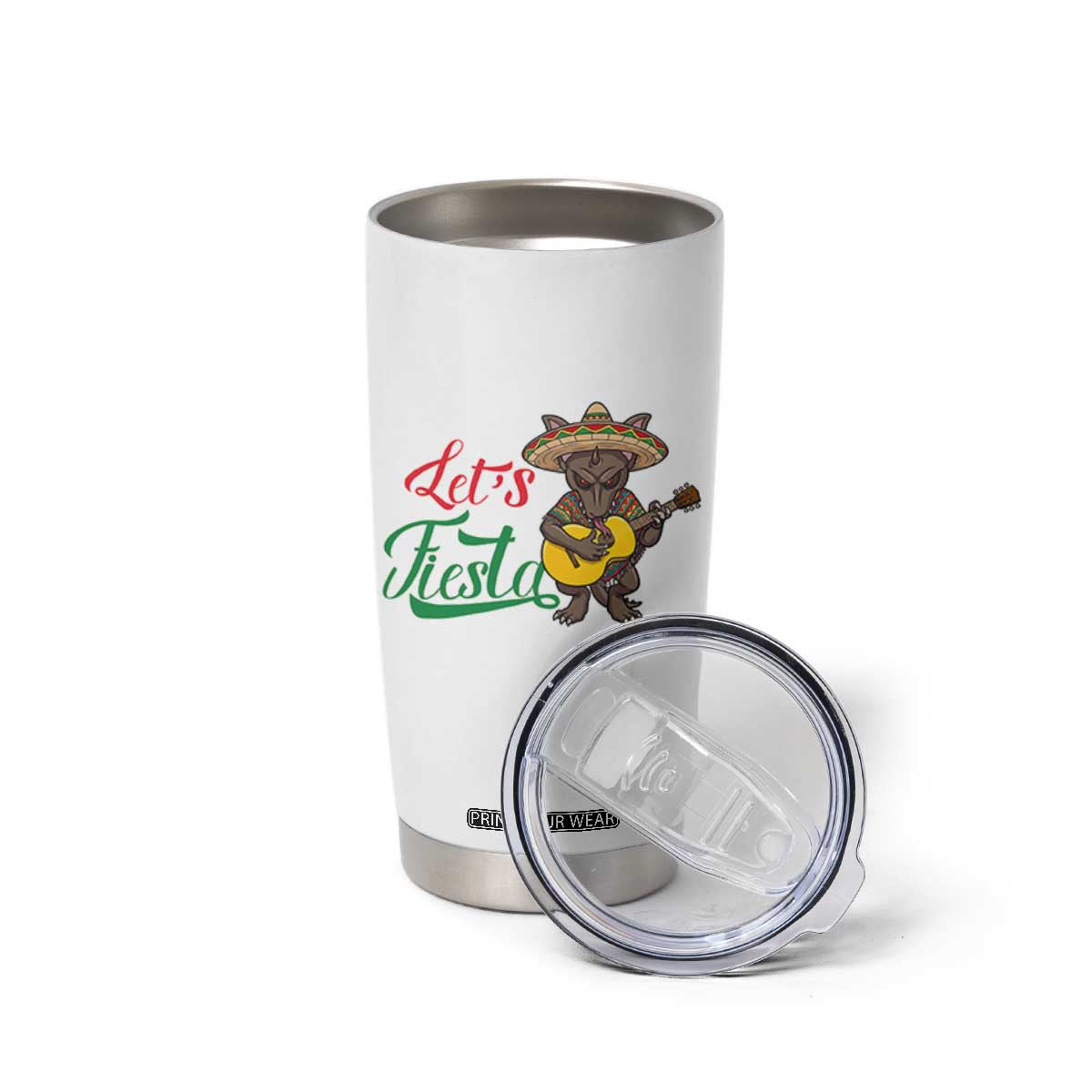 Funny Cinco De Mayo Chupacabra Tumbler Cup Lets Fiesta TS12 Print Your Wear