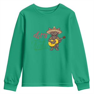Funny Cinco De Mayo Chupacabra Youth Sweatshirt Lets Fiesta TS12 Irish Green Print Your Wear