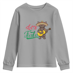Funny Cinco De Mayo Chupacabra Youth Sweatshirt Lets Fiesta TS12 Sport Gray Print Your Wear