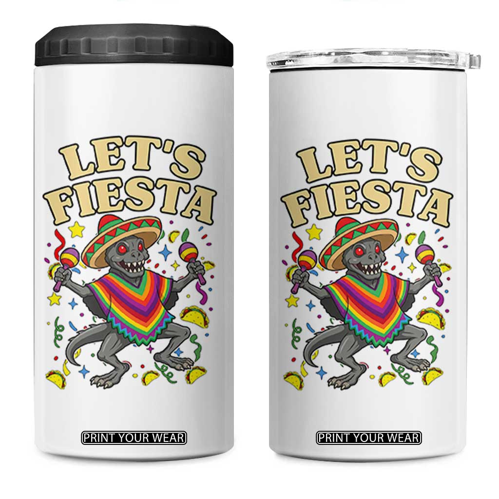 Funny Chupacabra Lets Fiesta 4 in 1 Can Cooler Tumbler Cinco De Mayo Gift TS12 One Size: 16 oz White Print Your Wear