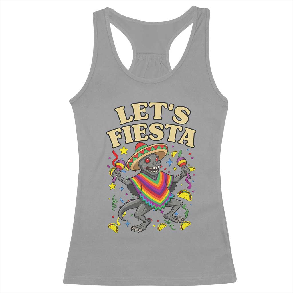 Funny Chupacabra Lets Fiesta Racerback Tank Top Cinco De Mayo Gift TS12 Sport Gray Print Your Wear