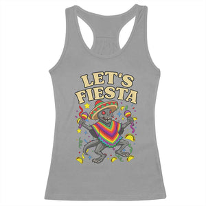 Funny Chupacabra Lets Fiesta Racerback Tank Top Cinco De Mayo Gift TS12 Sport Gray Print Your Wear