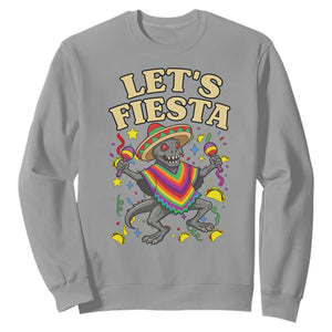 Funny Chupacabra Lets Fiesta Sweatshirt Cinco De Mayo Gift TS12 Sport Gray Print Your Wear