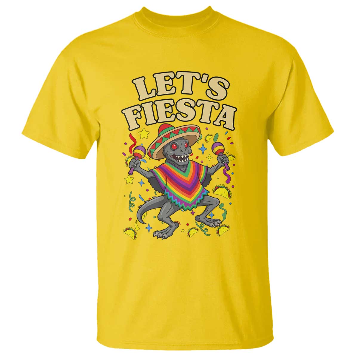 Funny Chupacabra Lets Fiesta T Shirt Cinco De Mayo Gift TS12 Daisy Print Your Wear
