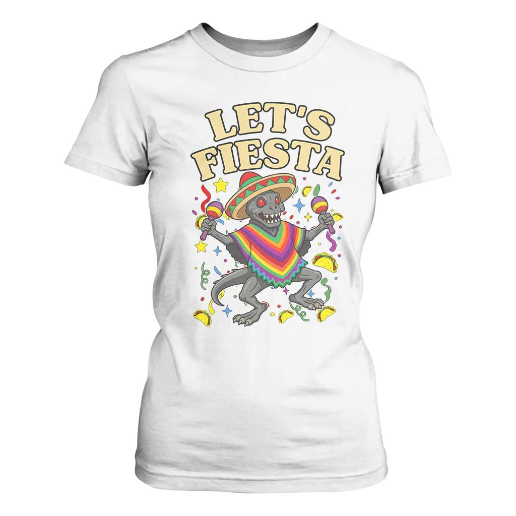 Funny Chupacabra Lets Fiesta T Shirt For Women Cinco De Mayo Gift TS12 White Print Your Wear