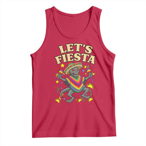 Funny Chupacabra Lets Fiesta Tank Top Cinco De Mayo Gift TS12 Red Print Your Wear