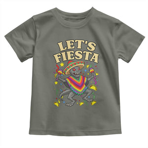 Funny Chupacabra Lets Fiesta Toddler T Shirt Cinco De Mayo Gift TS12 Military Green Print Your Wear