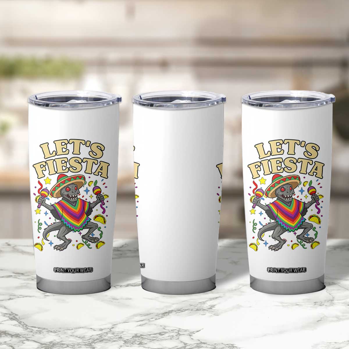 Funny Chupacabra Lets Fiesta Tumbler Cup Cinco De Mayo Gift TS12 Print Your Wear